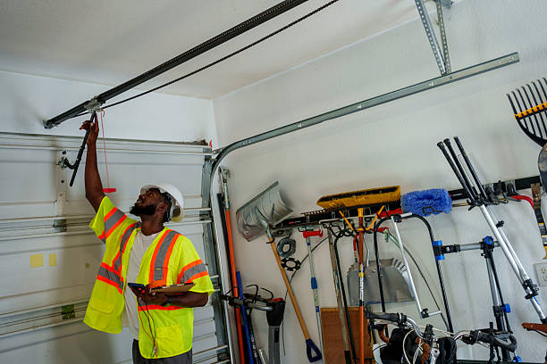 Professional Garage Door technician working in El Monte, CA
